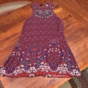 Miami Burgundy Floral Dress